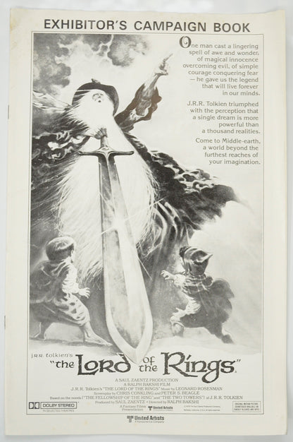 Lord Of the Rings Original 12 Page Cinema Exhibitors Campaign Pressbook (UK)