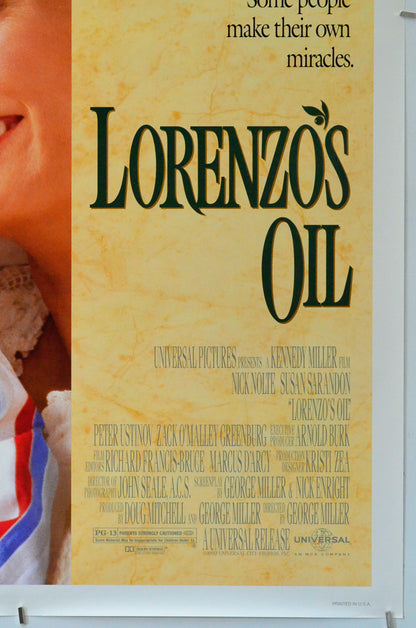 Lorenzo's Oil (Bottom Right) Cinema One Sheet Movie Poster 