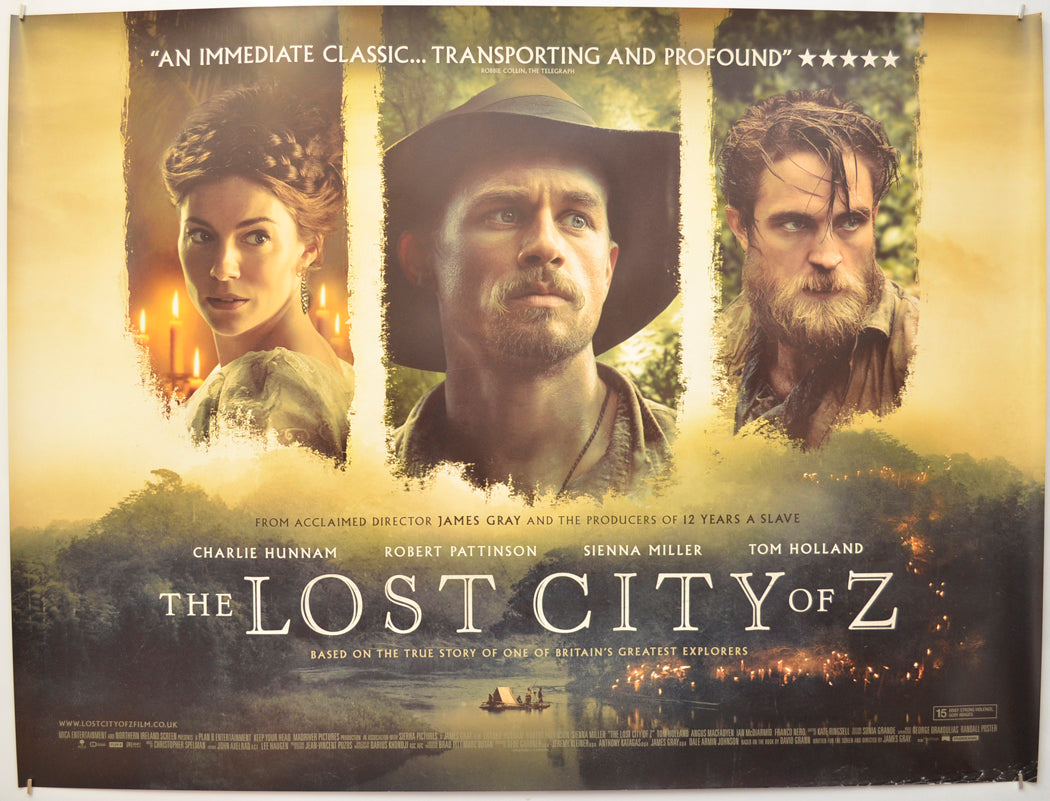 The Lost City Of Z Original Quad Poster - Film Poster - Movie Poster