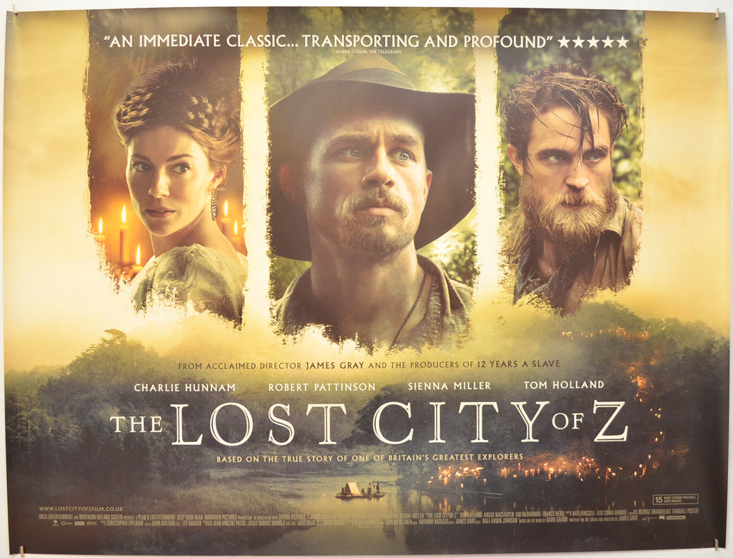 The Lost City Of Z Original Quad Poster - Film Poster - Movie Poster