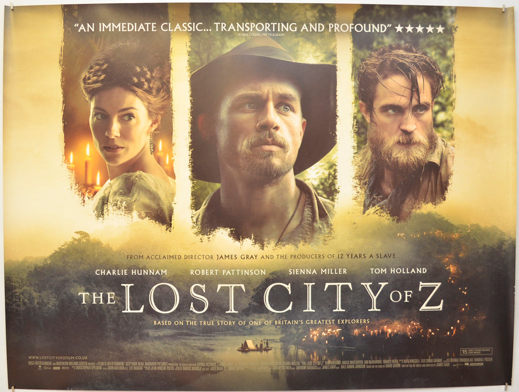 The Lost City Of Z Original Quad Poster - Film Poster - Movie Poster