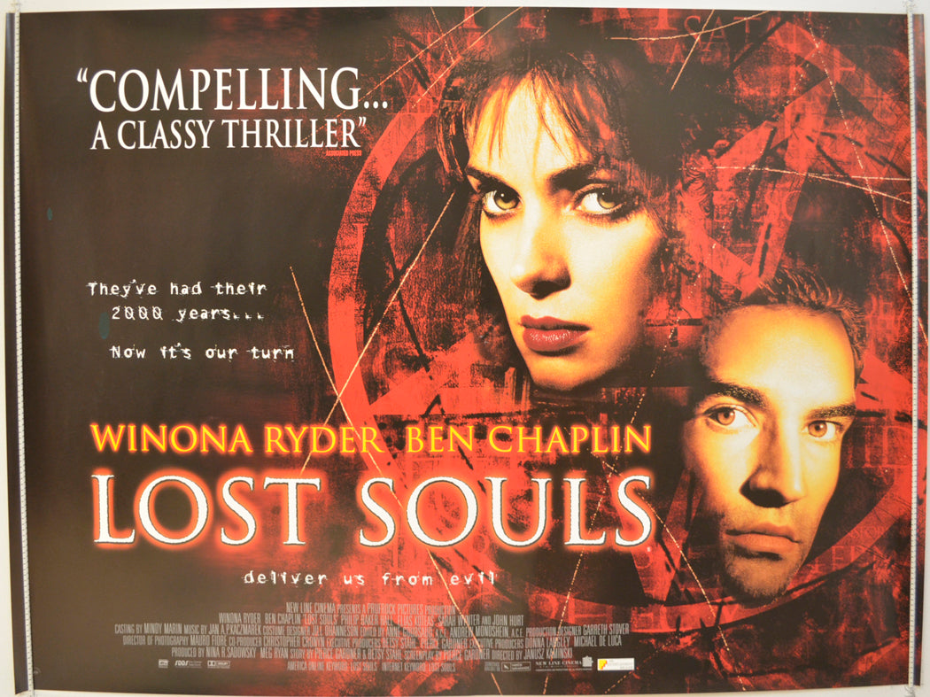 Lost Souls  Original Quad Poster - Film Poster - Movie Poster