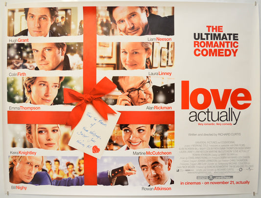 Love Actually Original Quad Poster - Film Poster - Movie Poster  