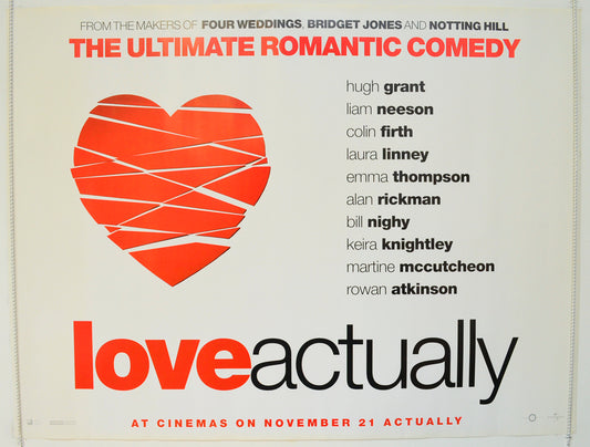 Love Actually  Original British Quad Poster - Film Poster - Movie Poster 