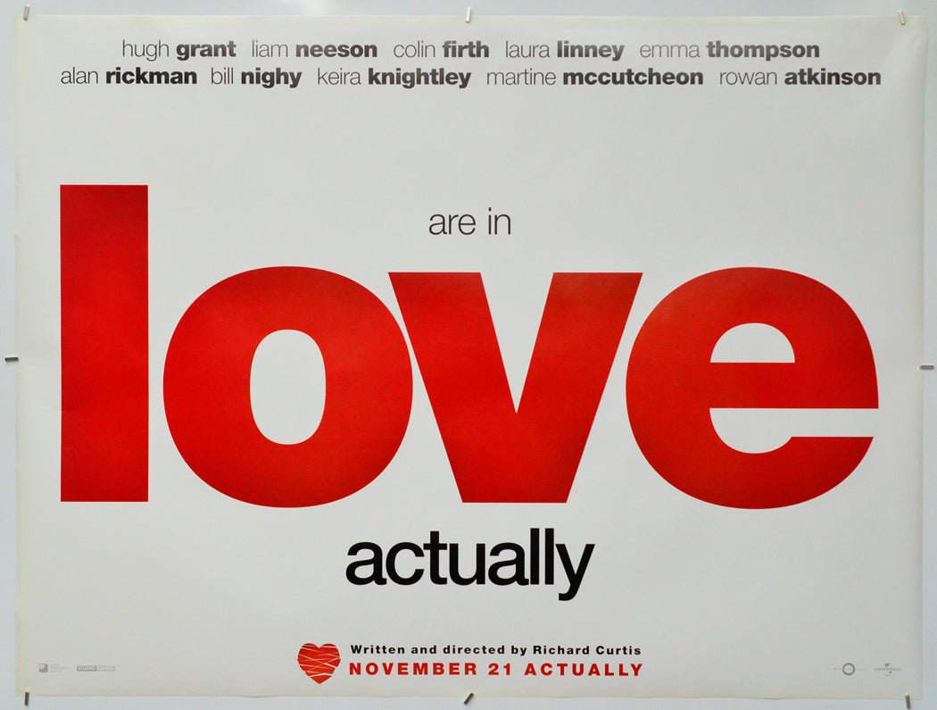 Love Actually - Original Quad Poster - Film Poster - Movie Poster