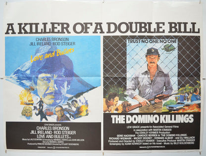 Love And Bullets / The Domino Killings (Double Bill) Original Quad Poster - Film Poster - Movie Poster