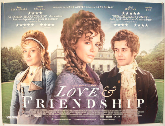 Love And Friendship  Original Quad Poster - Film Poster - Movie Poster