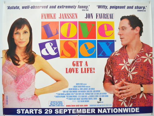 Love And Sex Original Quad Poster - Film Poster - Movie Poster