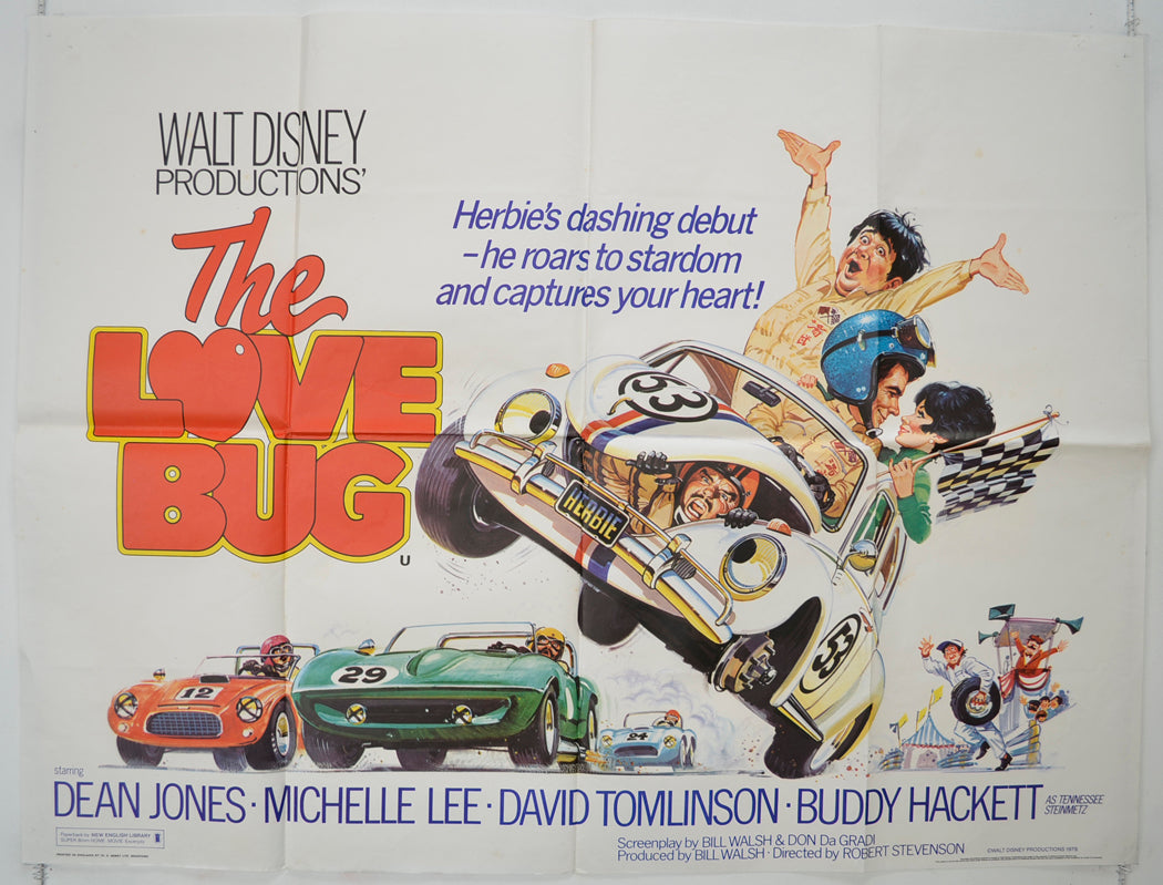 Herbie : The Love Bug  (1979 re-release Poster)  Original Quad Poster - Film Poster - Movie Poster 