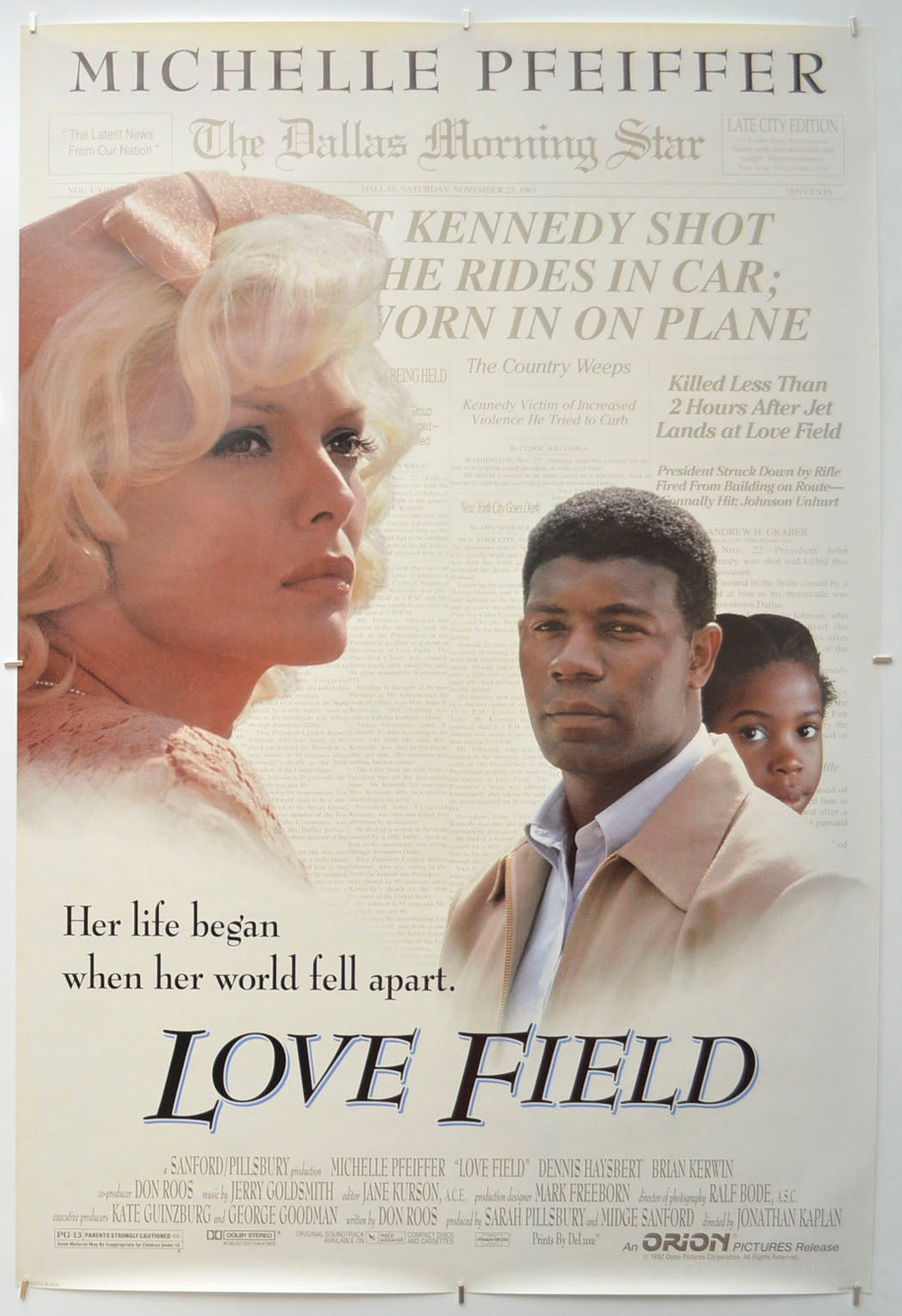 Love Field  Original One Sheet Poster - Film Poster - Movie Poster