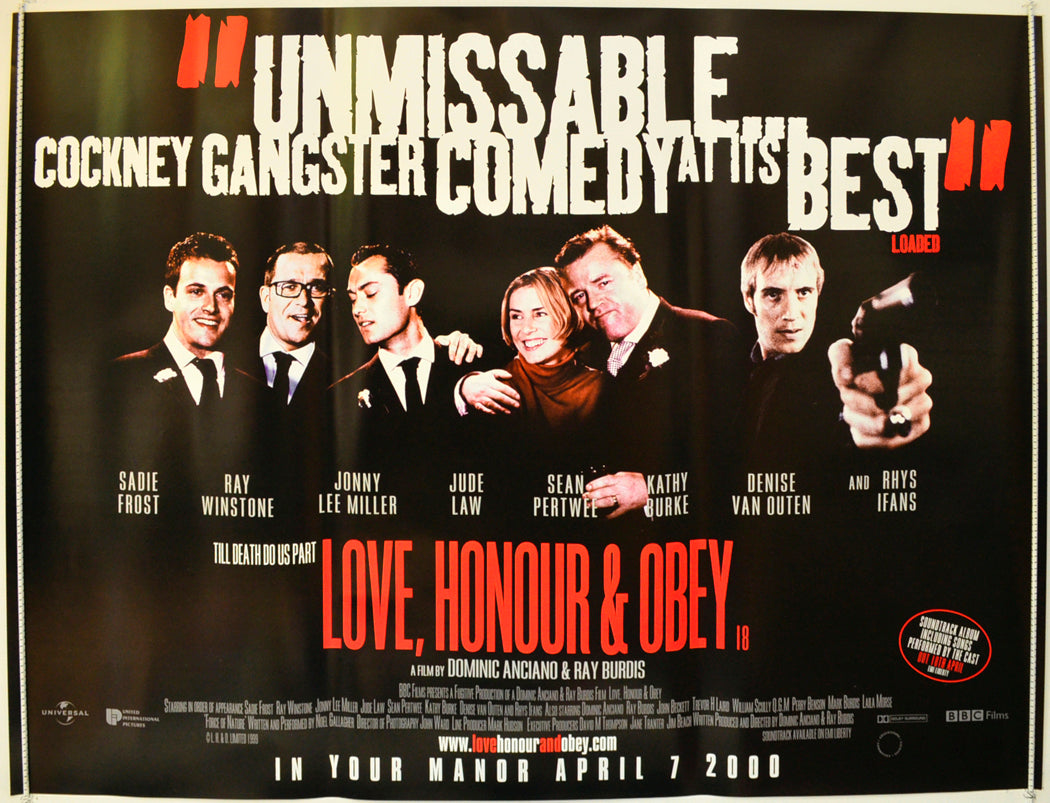 Love, Honour and Obey  Original British Quad Poster - Film Poster - Movie Poster 