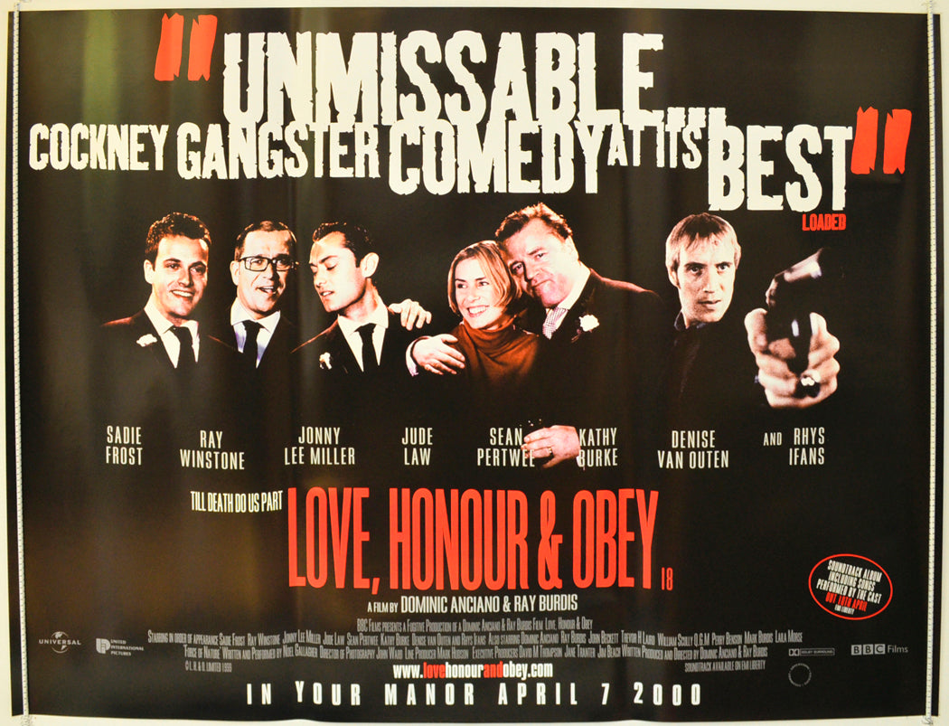 Love, Honour and Obey  Original British Quad Poster - Film Poster - Movie Poster 