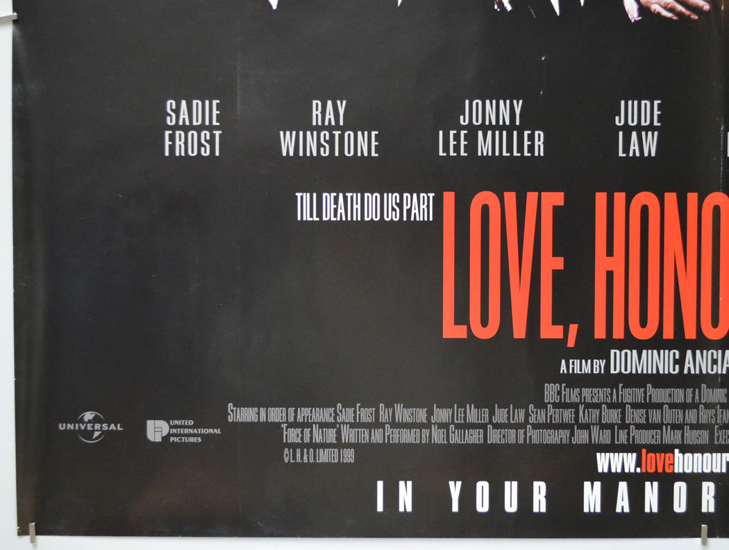 Love, Honour and Obey (Bottom Left) Cinema Quad Movie Poster 