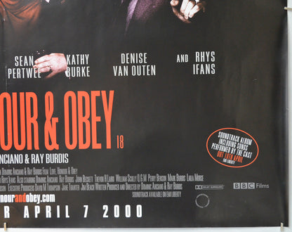 Love, Honour and Obey (Bottom Right) Cinema Quad Movie Poster 