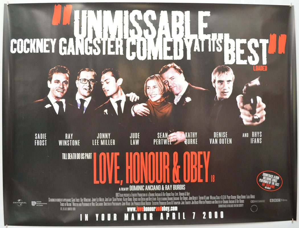 Love, Honour and Obey Original Quad Poster - Film Poster - Movie Poster