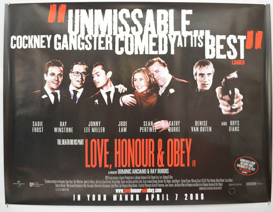 Love, Honour and Obey Original Quad Poster - Film Poster - Movie Poster