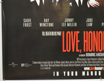 LOVE, HONOUR AND OBEY (Bottom Left) Cinema Quad Movie Poster 