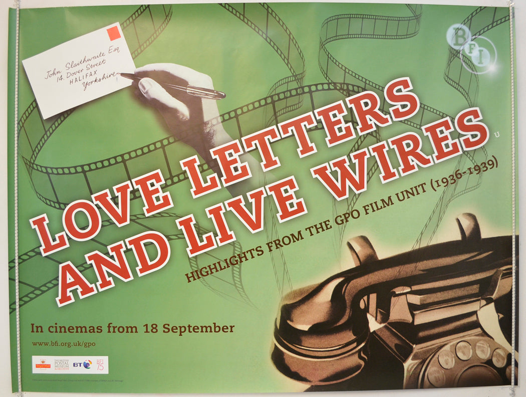 Love Letters And Live Wires - Highlights From The GPO Film Unit  Original Quad Poster - Film Poster - Movie Poster