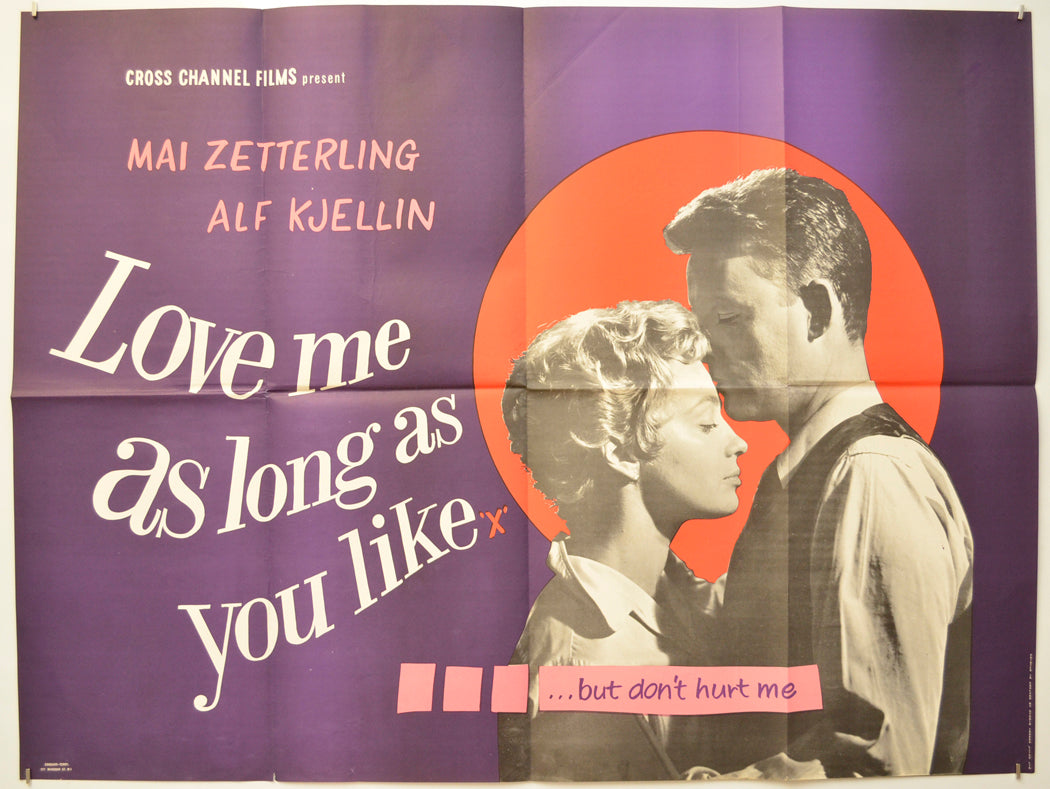 Love Me As Long As You Like (a.k.a. Playing on the Rainbow)</br>(a.k.a. Lek pa regnbagen) Original Quad Poster - Film Poster - Movie Poster