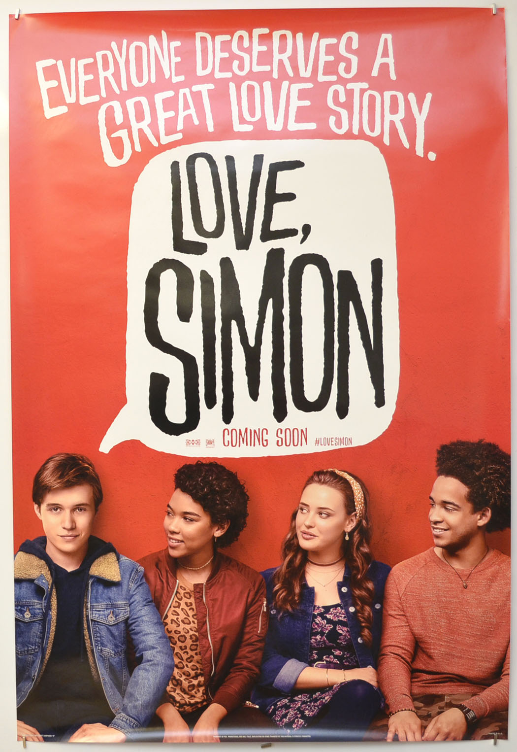 Love, Simon (Teaser / Advance Version)  Original One Sheet Poster - Film Poster - Movie Poster