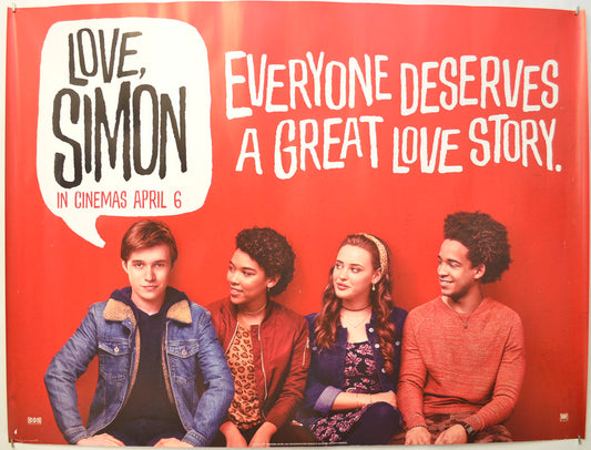 Love, Simon Original Quad Poster - Film Poster - Movie Poster