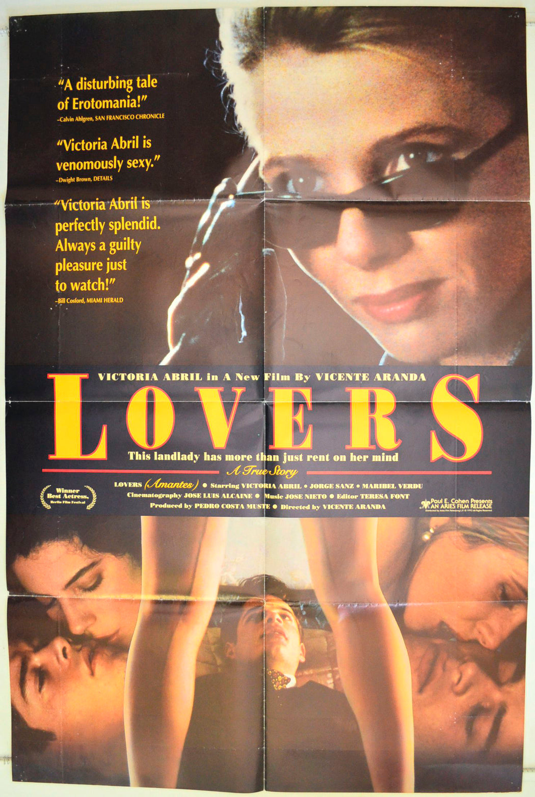 Lovers  (a.k.a. Amantes)   Original One Sheet Poster - Film Poster - Movie Poster 