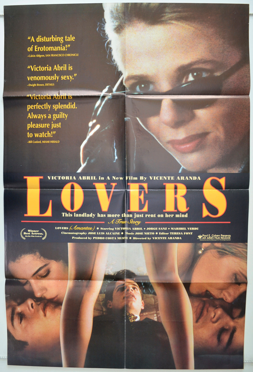 Lovers  (a.k.a. Amantes)   Original One Sheet Poster - Film Poster - Movie Poster  