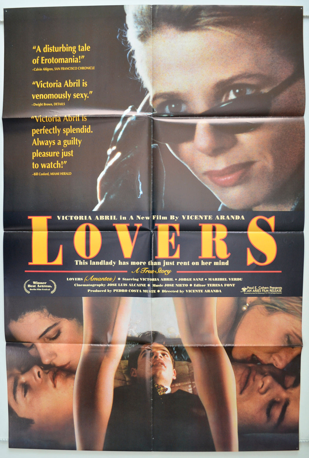 Lovers  (a.k.a. Amantes)   Original One Sheet Poster - Film Poster - Movie Poster  