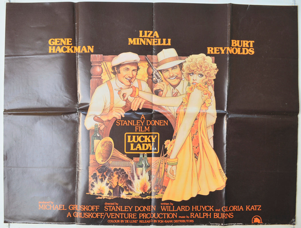 Lucky Lady   Original Quad Poster - Film Poster - Movie Poster 