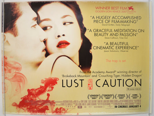 Lust, Caution   Original Quad Poster - Film Poster - Movie Poster 