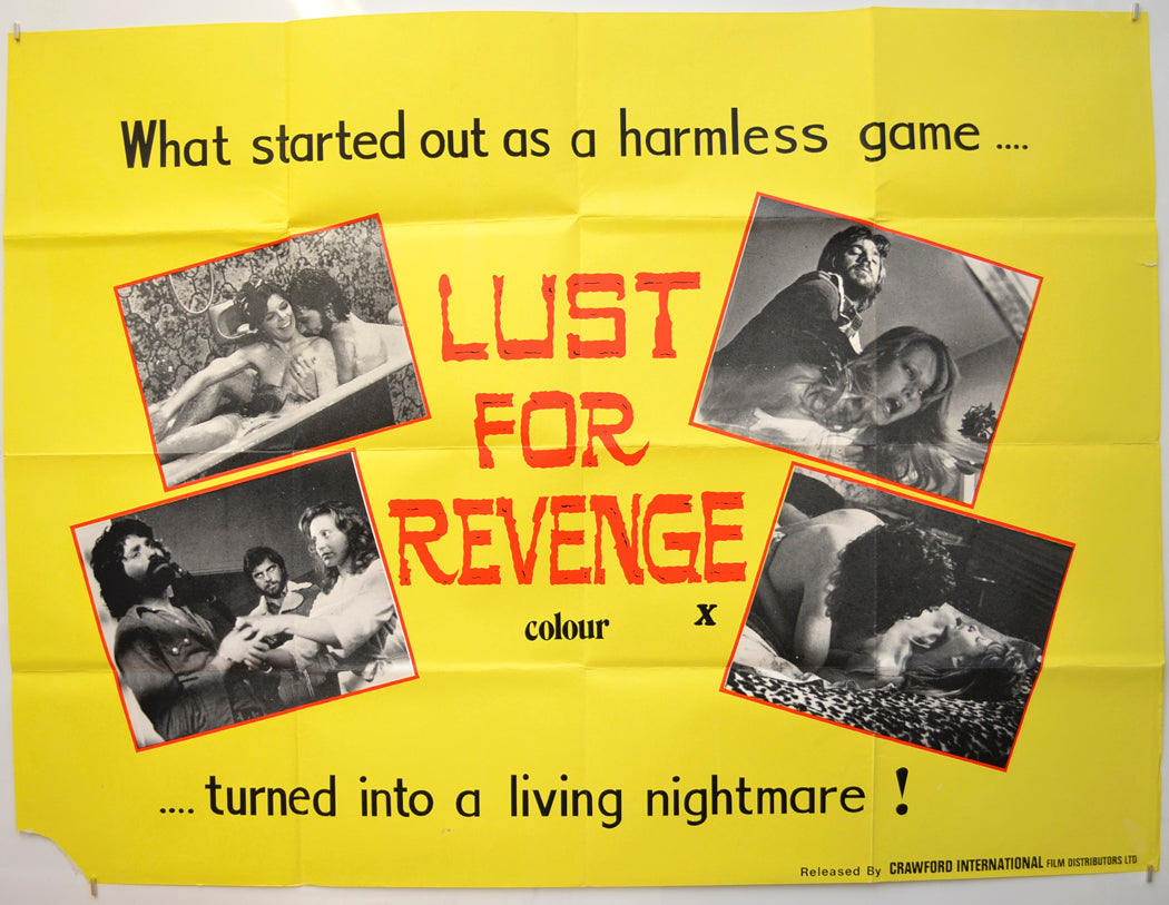 Lust for Revenge  (a.k.a. Kaftes diakopes) Original Quad Poster - Film Poster - Movie Poster  