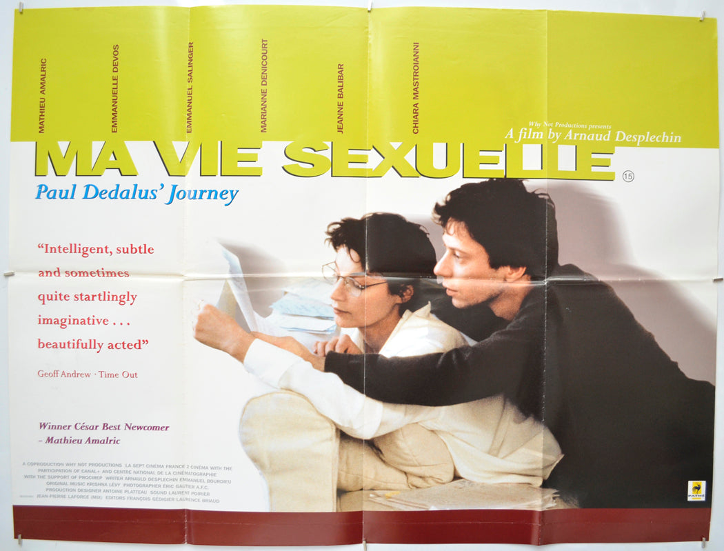 Ma Vie Sexuelle (a.k.a. Paul Dedalus Journey)  Original Quad Poster - Film Poster - Movie Poster