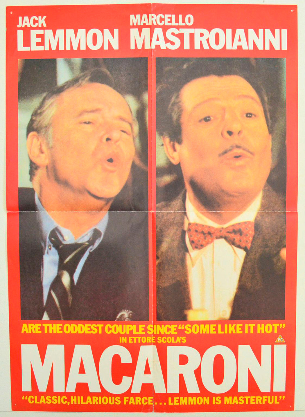 Macaroni  (a.k.a. Maccheroni)   Original Double Crown Poster - Film Poster - Movie Poster 