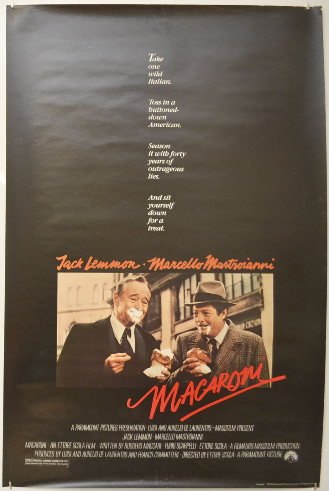 Macaroni (a.k.a. Maccheroni) Original One Sheet Poster - Film Poster - Movie Poster