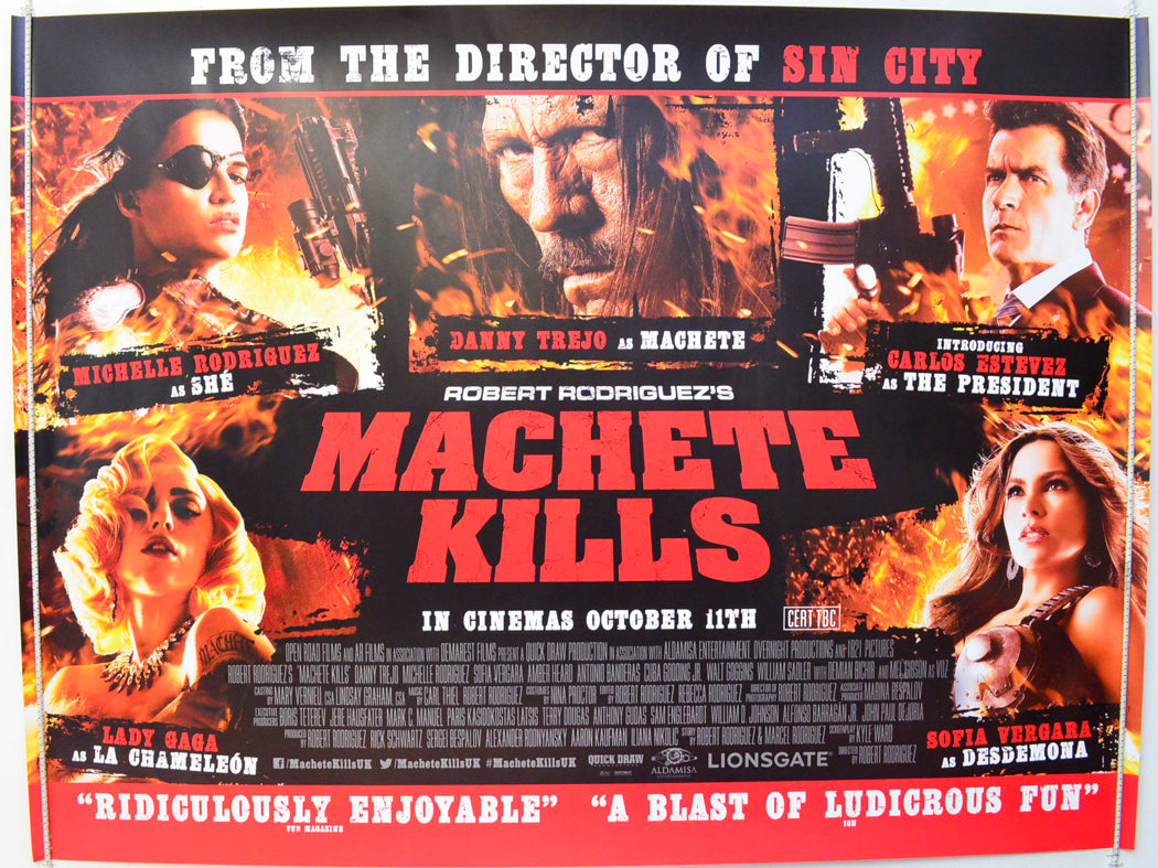 Machete Kills Original British Quad Poster - Film Poster - Movie Poster 