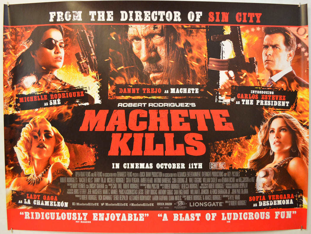 Machete Kills  Original Quad Poster - Film Poster - Movie Poster