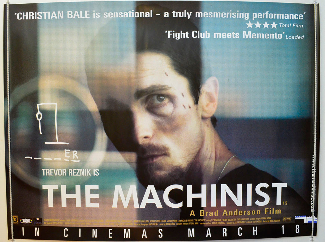 The Machinist Original British Quad Poster - Film Poster - Movie Poster 