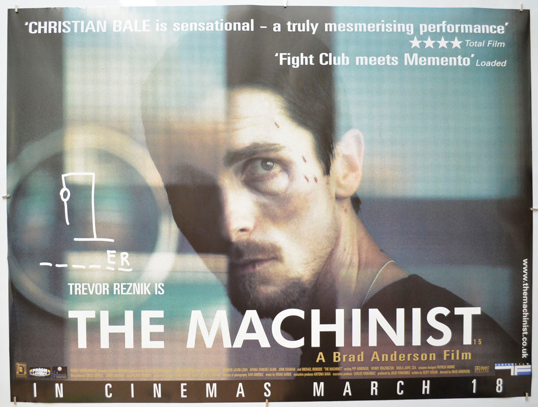 The Machinist Original Quad Poster - Film Poster - Movie Poster