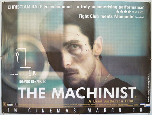 The Machinist Original Quad Poster - Film Poster - Movie Poster