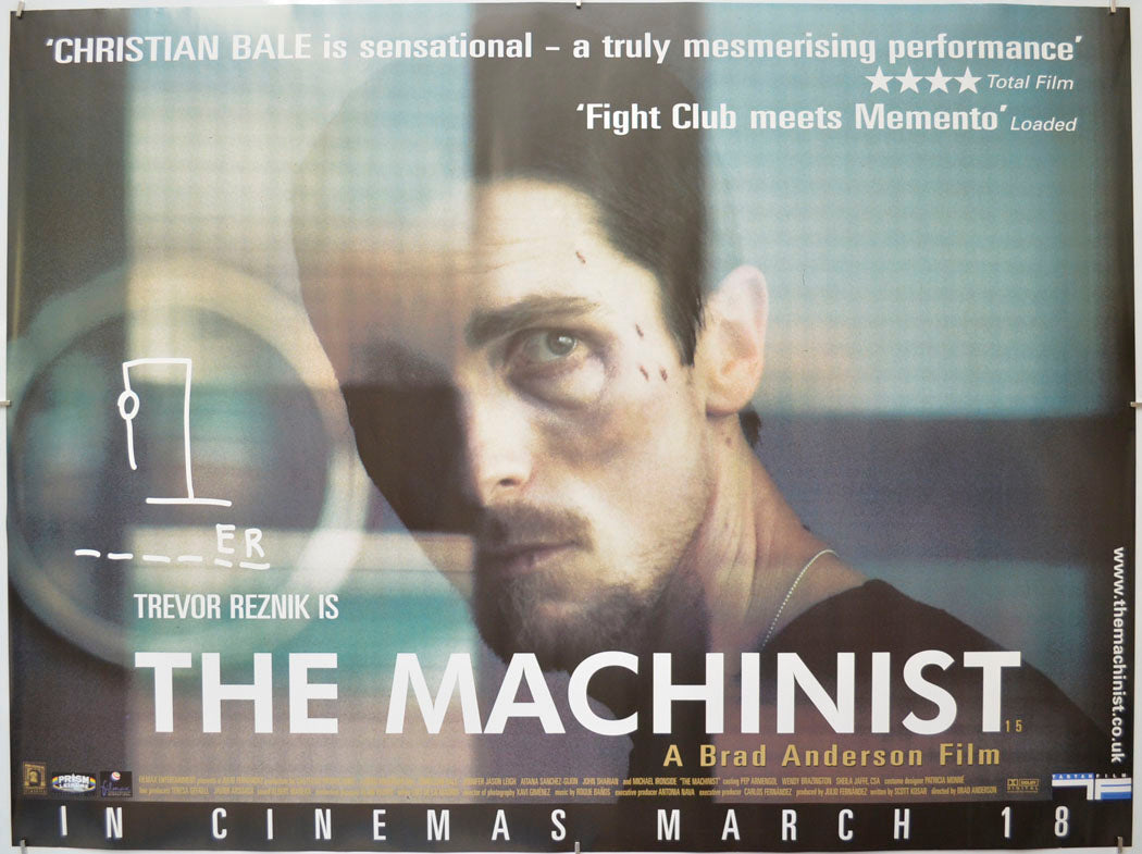 The Machinist Original Quad Poster - Film Poster - Movie Poster