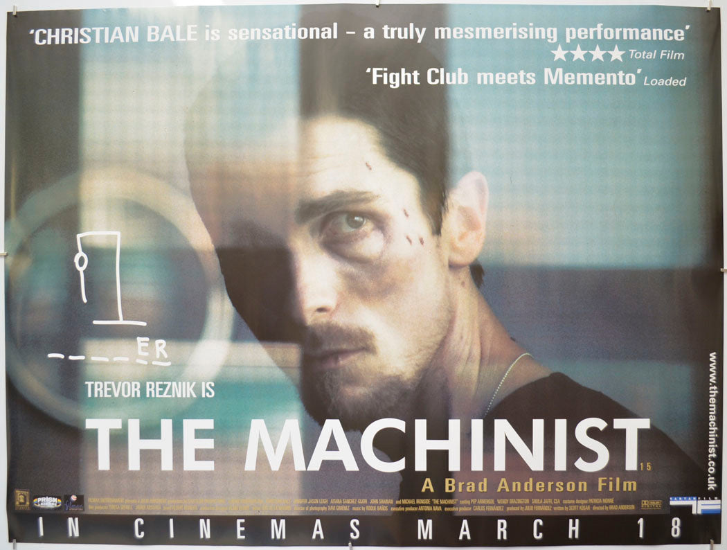 The Machinist Original Quad Poster - Film Poster - Movie Poster