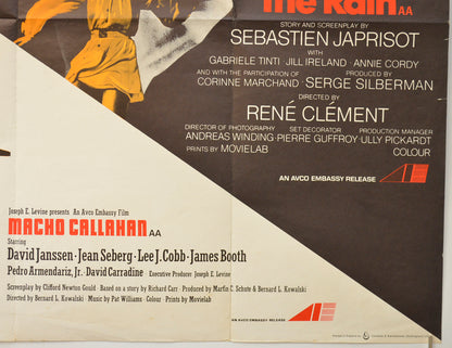 MACHO CALLAHAN / RIDER ON THE RAIN (Bottom Right) Cinema Quad Movie Poster 