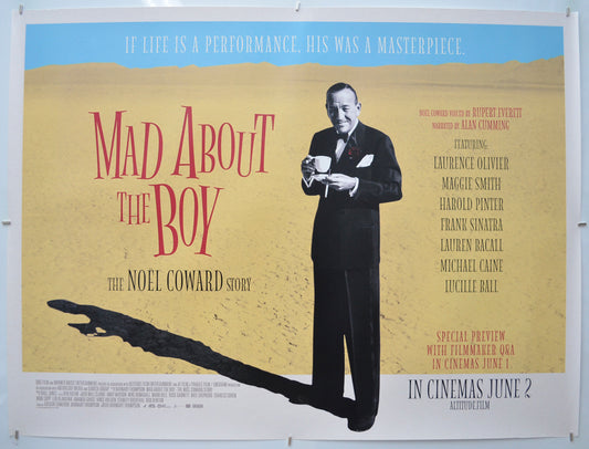Mad About The Boy - The Noel Coward Story Original Quad Poster - Film Poster - Movie Poster 