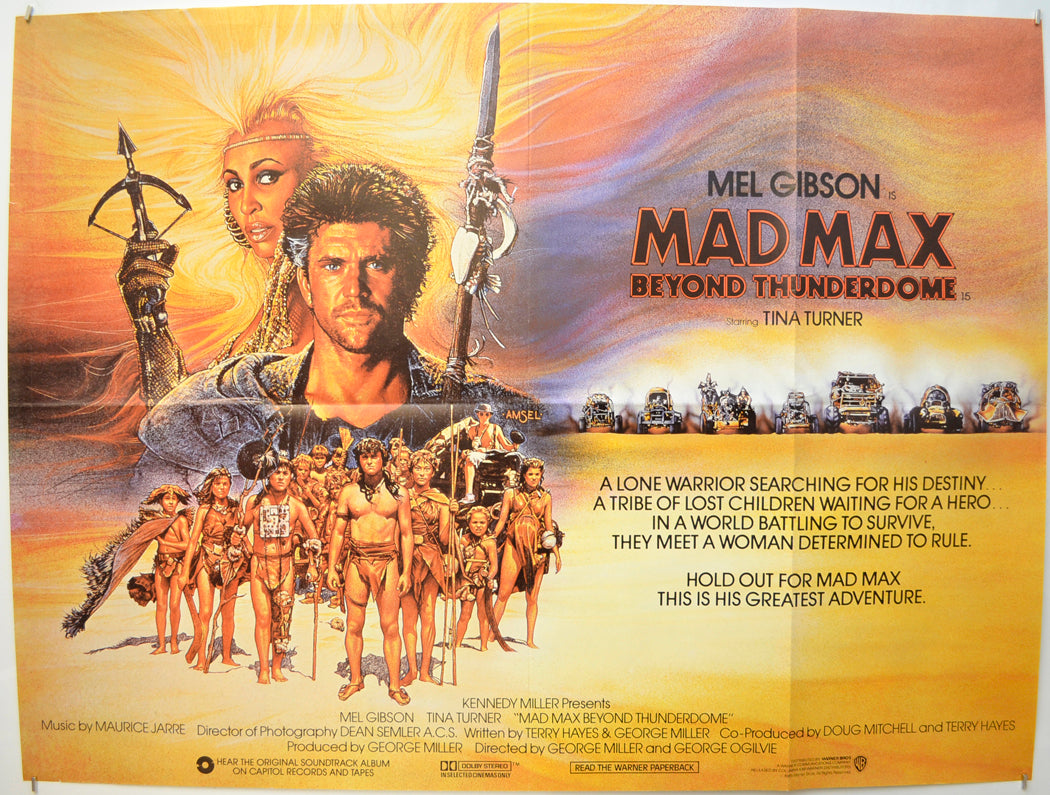 Mad Max : Beyond Thunderdome Original Quad Poster - Film Poster - Movie Poster