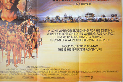 MAD MAX BEYOND THUNDERDOME (Bottom Right) Cinema Quad Movie Poster 