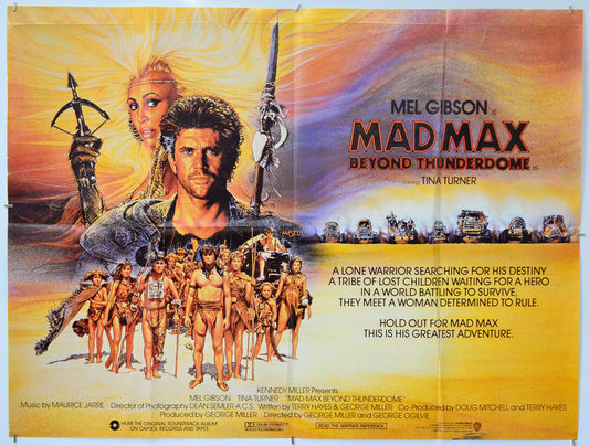 Mad Max : Beyond Thunderdome - Original Quad Poster - Film Poster - Movie Poster