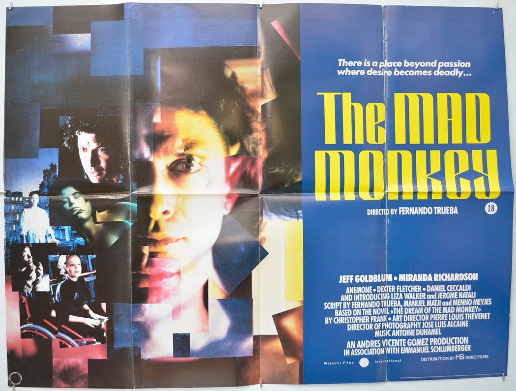 The Mad Monkey (a.k.a. Twisted Obsession)  Original Quad Poster - Film Poster - Movie Poster