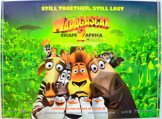 Madagascar 2 - Escape 2 Africa Original British Quad Poster - Film Poster - Movie Poster 