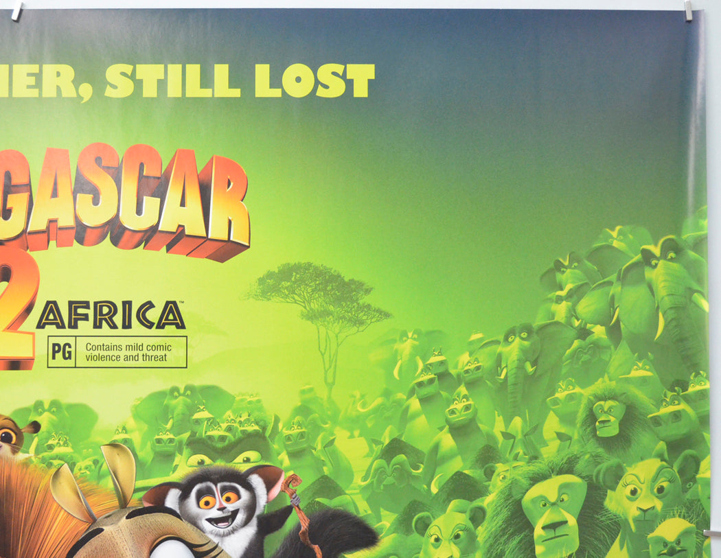 MADAGASCAR 2 - ESCAPE 2 AFRICA (Top Right) Cinema Quad Movie Poster 