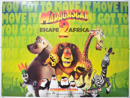 Madagascar 2 - Escape 2 Africa (Teaser / Advance Version) Original Quad Poster - Film Poster - Movie Poster  